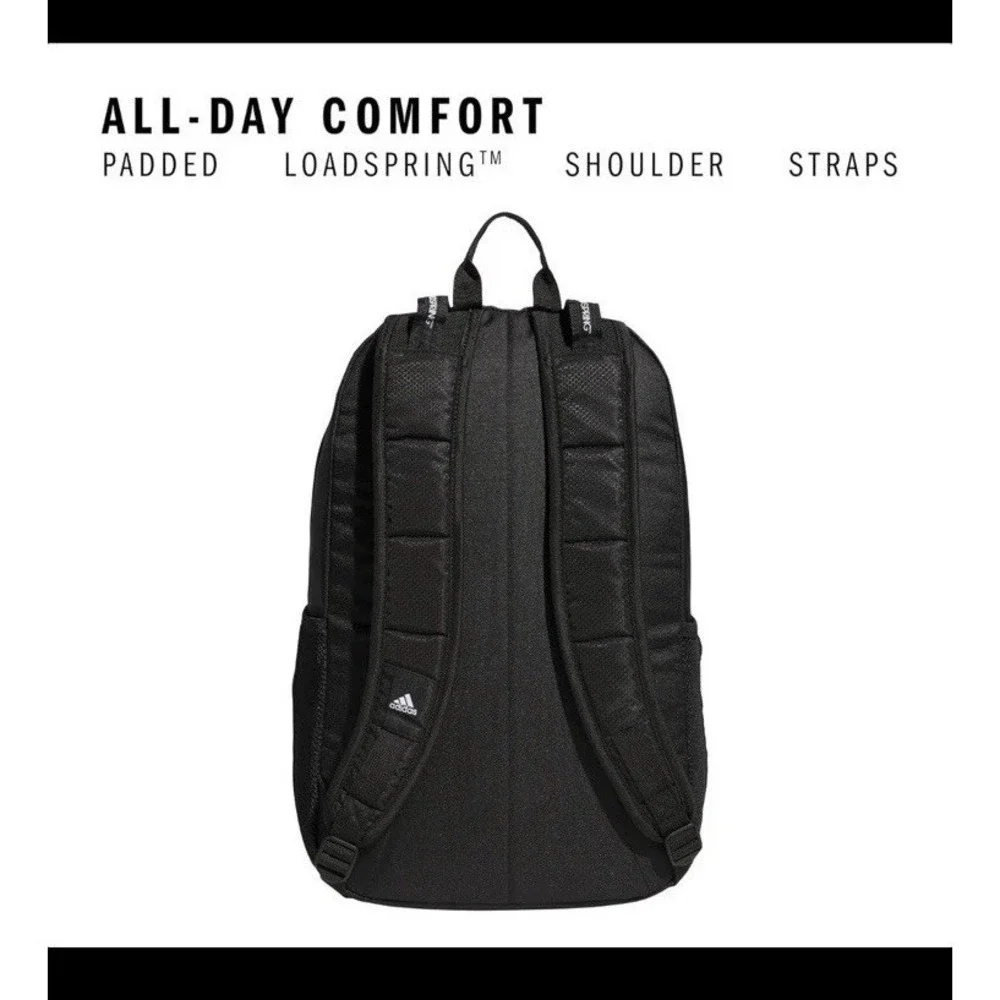 Adidas Excel 7 Backpack Black School Laptop Gym Workout Travel, 34L OSFA